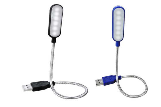 Lampada da comodino a collo di cigno con luce USB flexo DC 5V regolabile